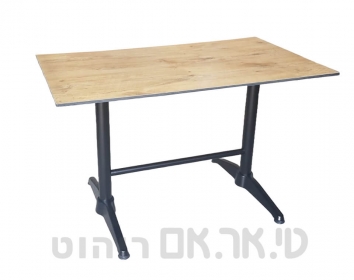 שולחן עם רגל רודוס כפולה