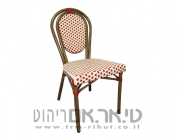 כיסא אלומיניום ראטן אדום סקארלט