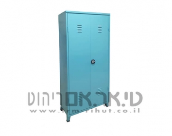 ארון מתכת שתי דלתות עם פיתחי אוורור