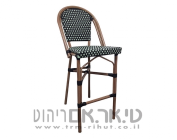 כסא בר ראטן שני צבעים