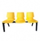 ספסל שלישיה דגם גביש מושב בצבע צהוב