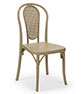 כסא דגם סוזי כולל משענת רשת בצבע קפה