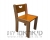 כסא לגן ילדים מעץ דגם הדס בצבע כתום