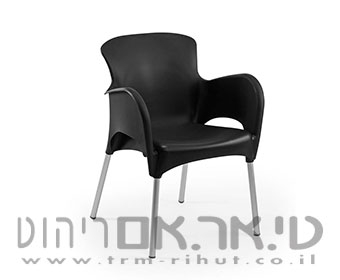 כסא דגם סאגה עם ידיות שחור