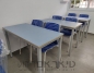 שולחנות תלמיד וכסאות דגם גביש בצבע כחול